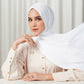 Tapis Satin Jacquard Shawl - Brilliant White