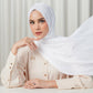 Tapis Satin Jacquard Shawl - Brilliant White