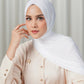 Tapis Satin Jacquard Shawl - Brilliant White