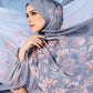 Hermosa Satin Shawl - Bleuet