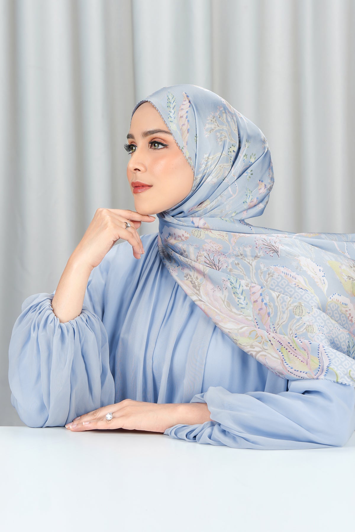 Misool Satin Shawl - Mandarin Fish