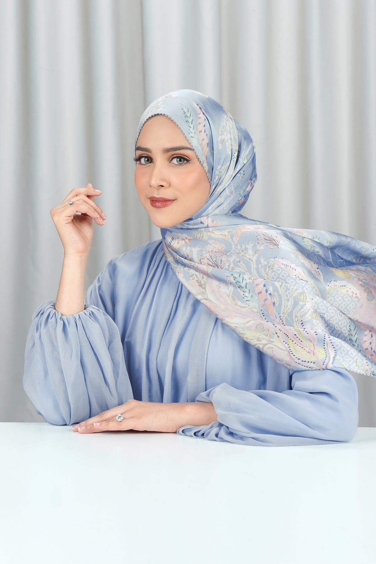 Misool Satin Shawl - Mandarin Fish