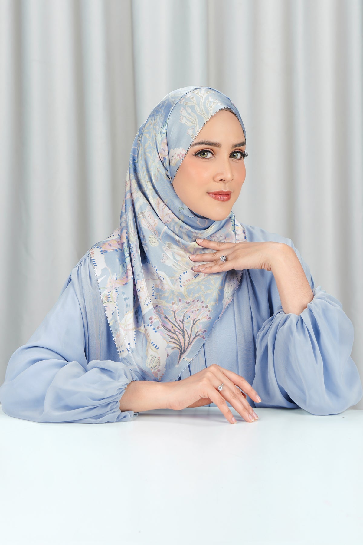 Misool Satin Shawl - Mandarin Fish