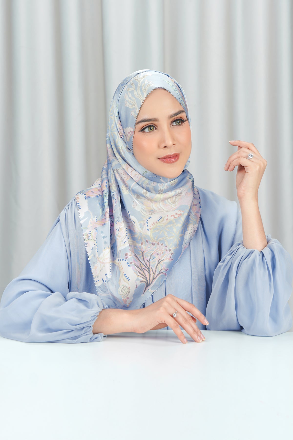 Misool Satin Shawl - Mandarin Fish