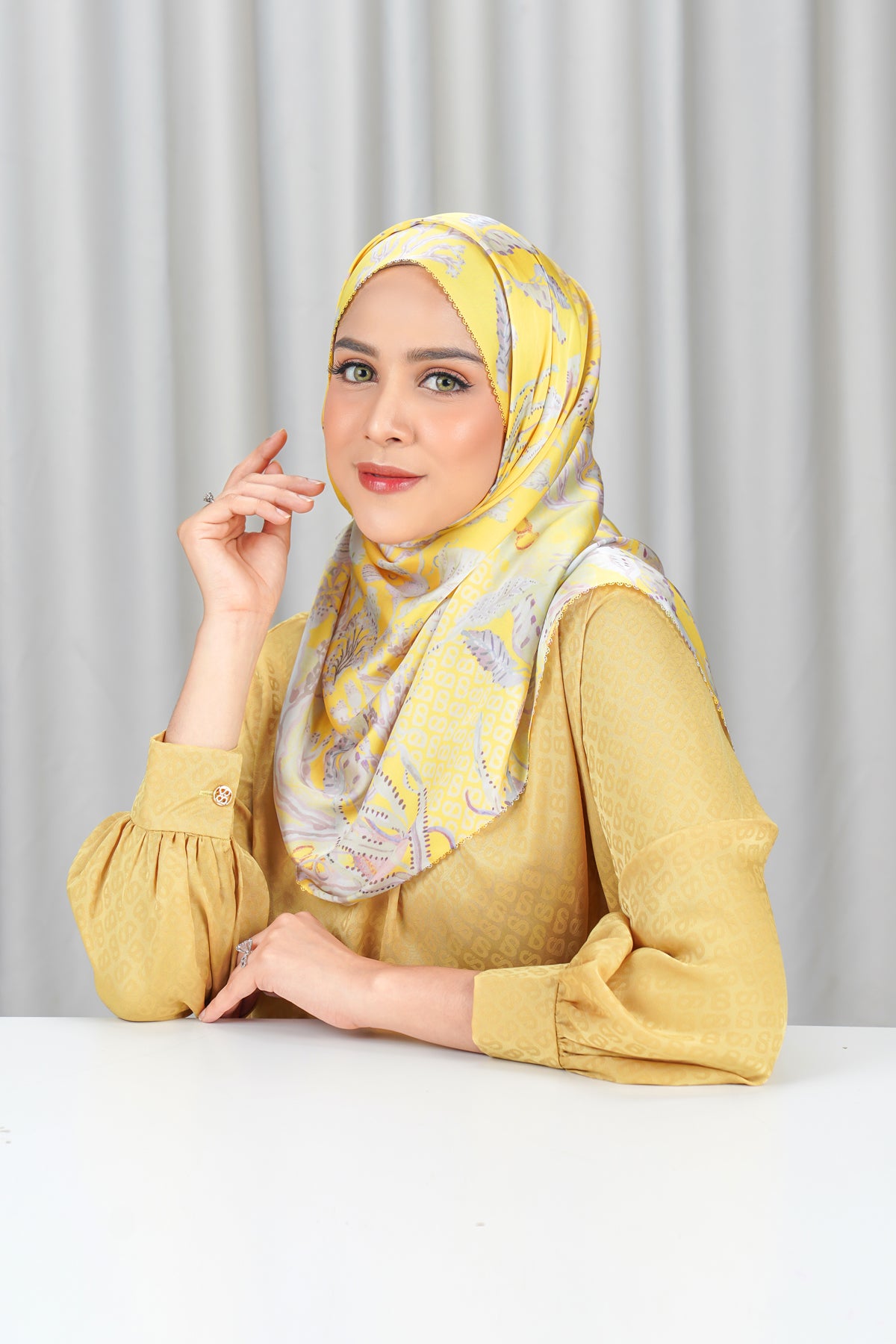 Misool Satin Shawl - Sun