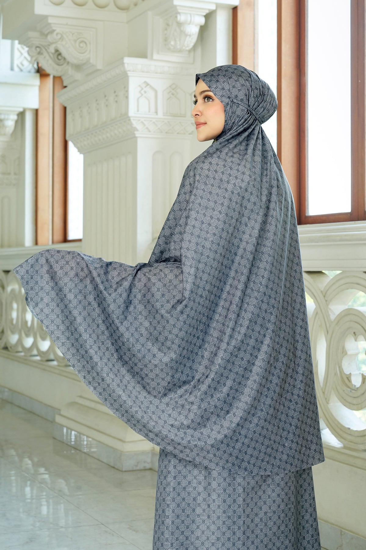 Monogram Mini Capsule Prayer Robe - Gray