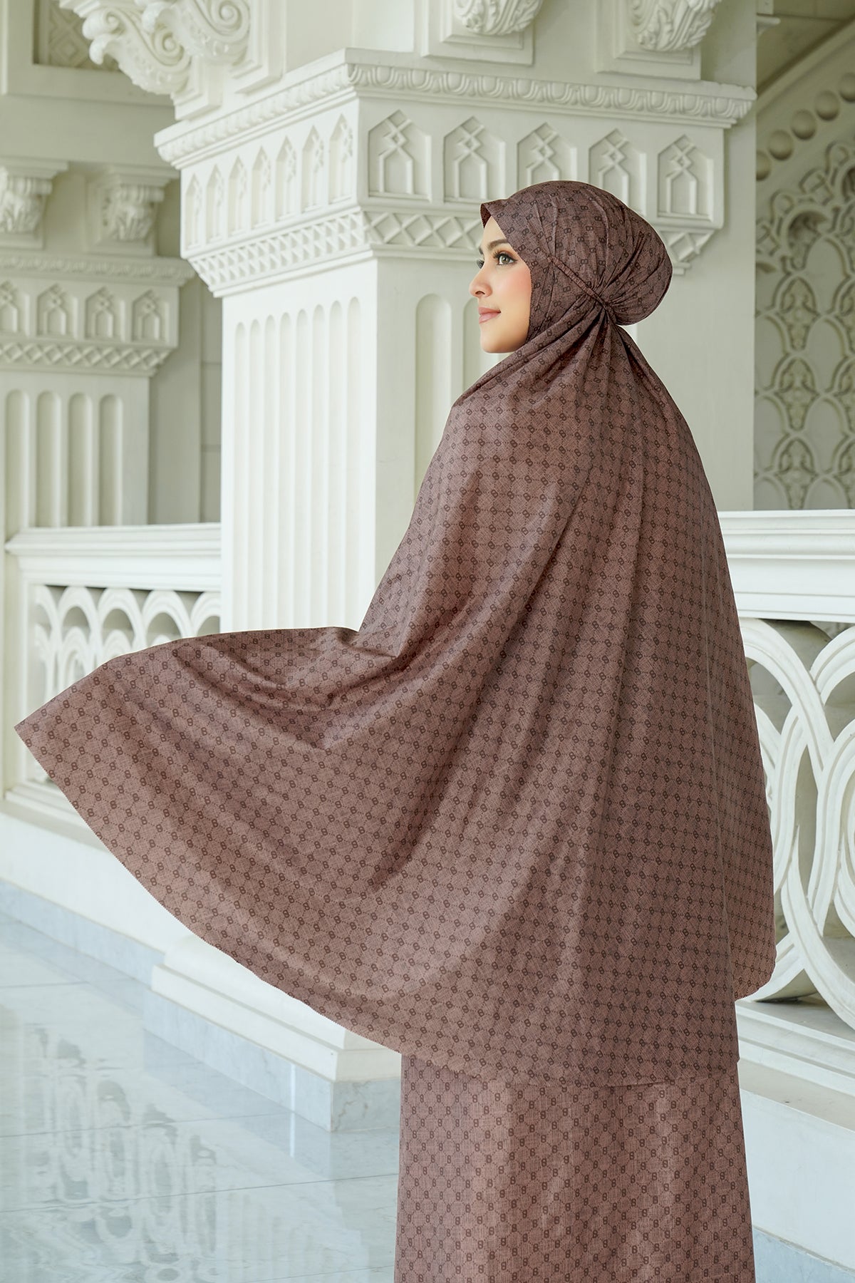 Monogram Mini Capsule Prayer Robe - Mahogany