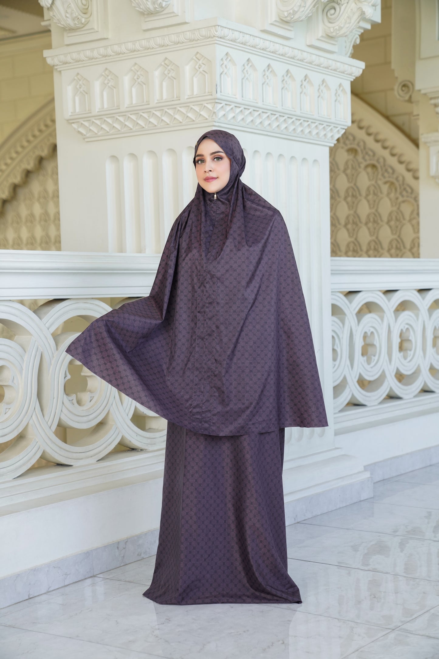 Monogram Mini Capsule Prayer Robe - Plum