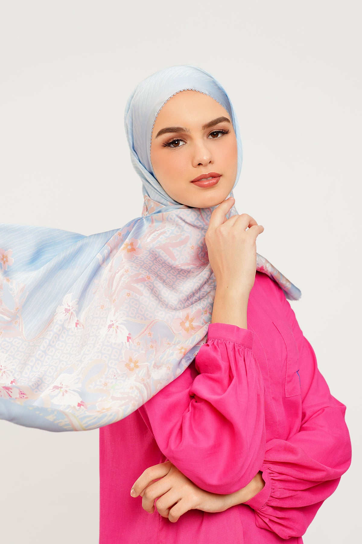 Paradiso Satin Shawl Buttonscarves Malaysia