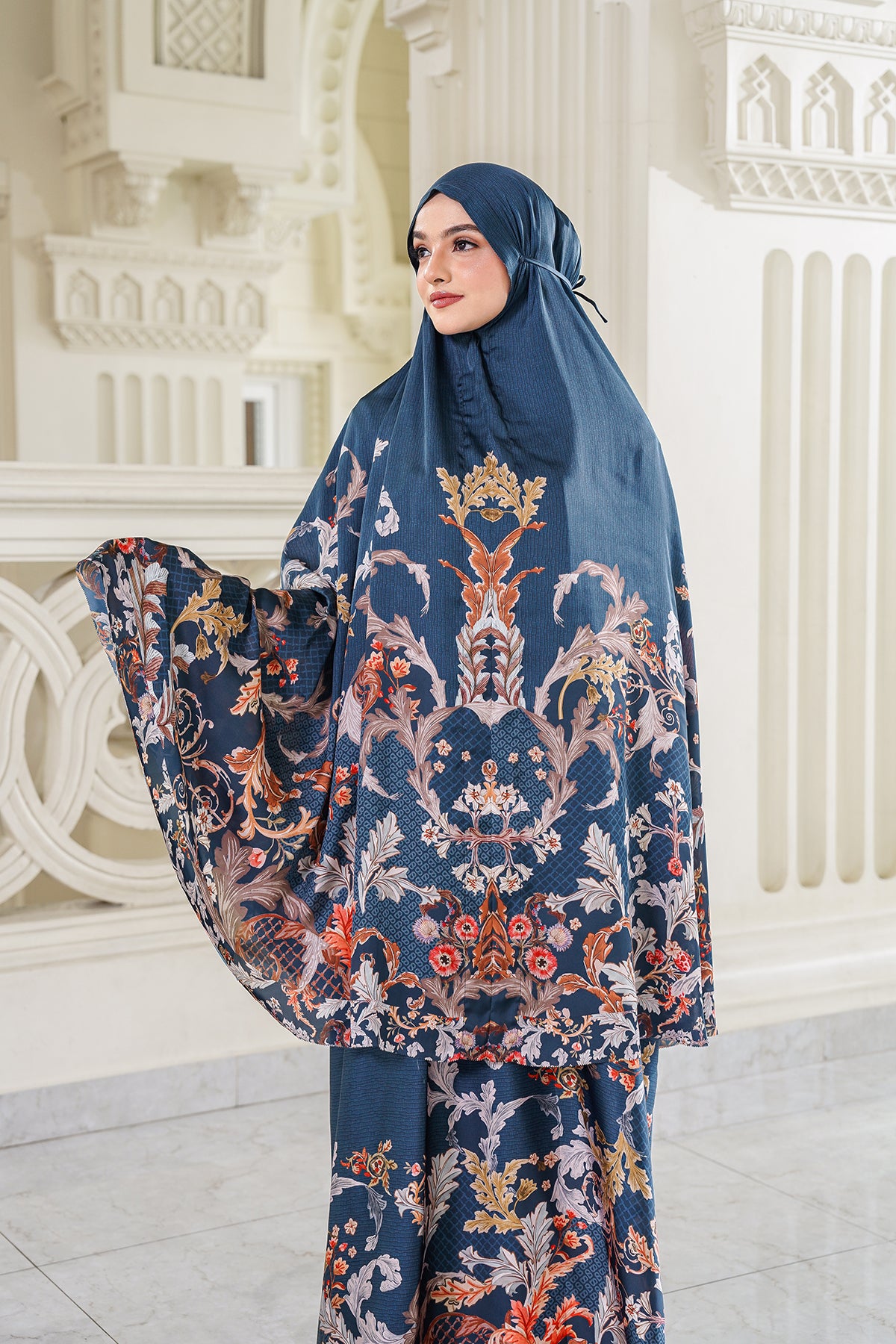 Royale Grandeur Prayer Robe - Prussian