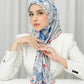 Silk Jacquard Square - Compass Blue & Red