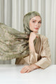 The Crown Satin Shawl - Olive