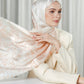 The Crown Satin Shawl - Pearl