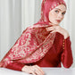 The Crown Satin Shawl - Ruby