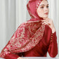 The Crown Satin Shawl - Ruby