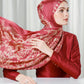 The Crown Satin Shawl - Ruby