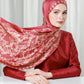 The Crown Satin Shawl - Ruby