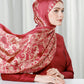 The Crown Satin Shawl - Ruby