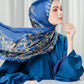 The Crown Satin Shawl - Sapphire