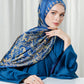 The Crown Satin Shawl - Sapphire