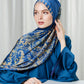 The Crown Satin Shawl - Sapphire