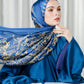 The Crown Satin Shawl - Sapphire