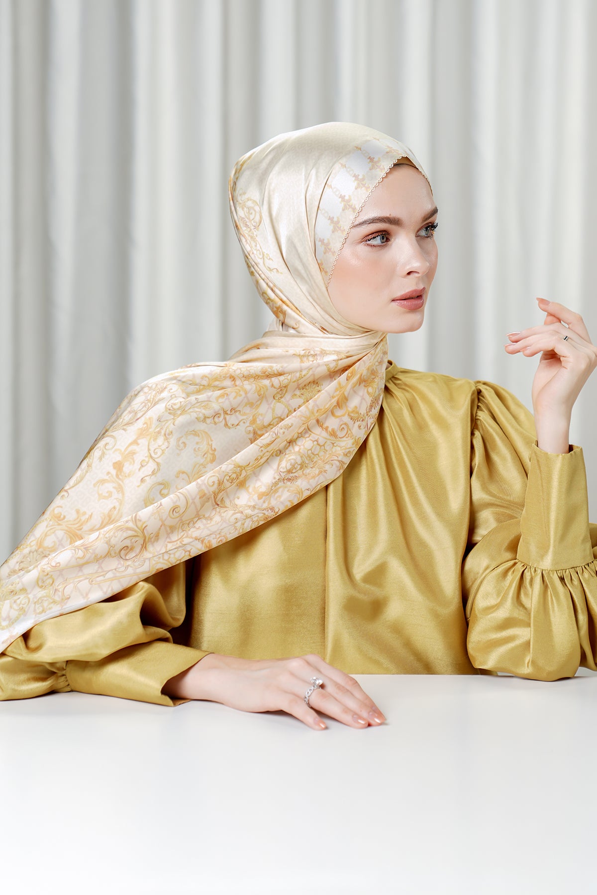 The Crown Satin Shawl - Sun