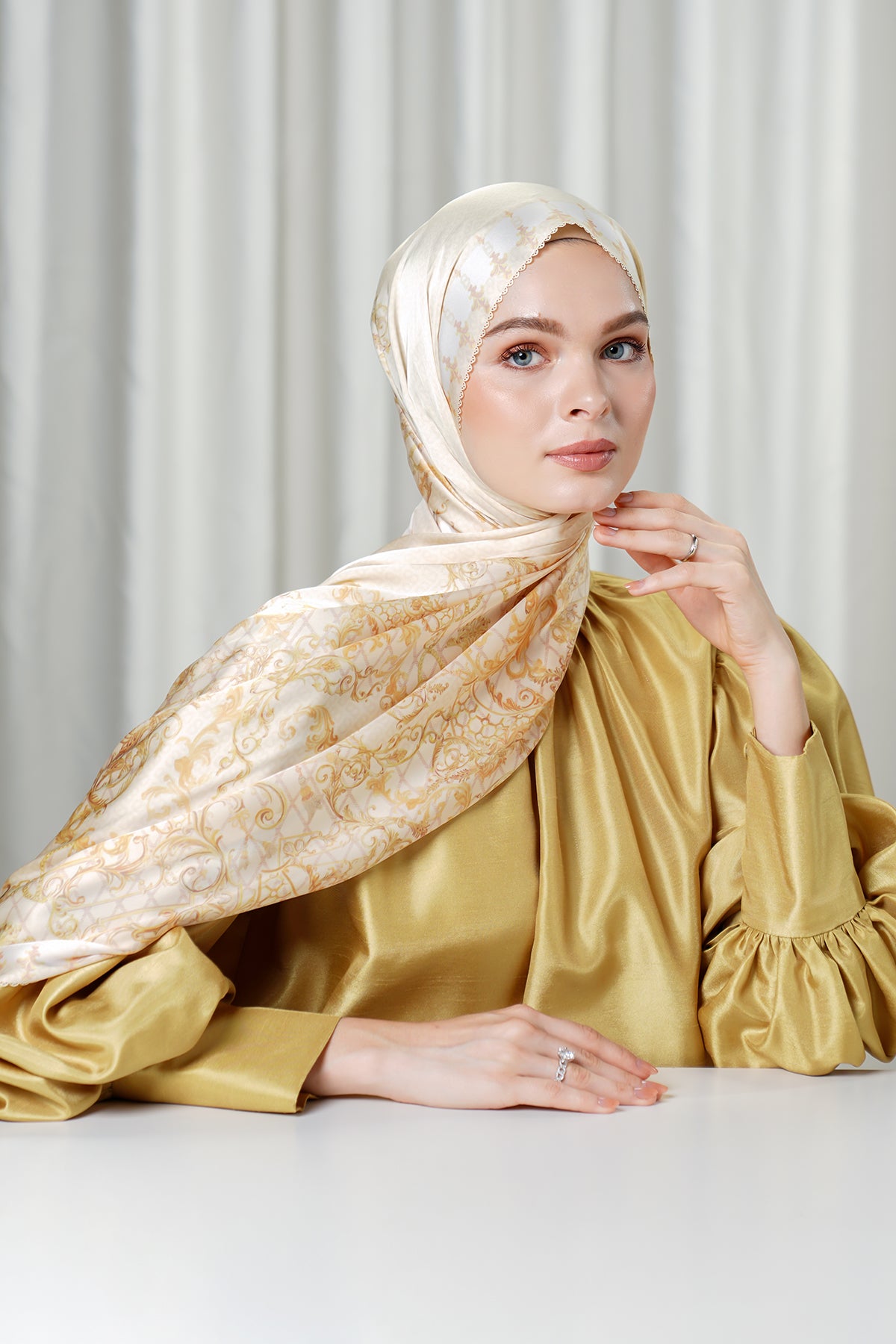 The Crown Satin Shawl - Sun