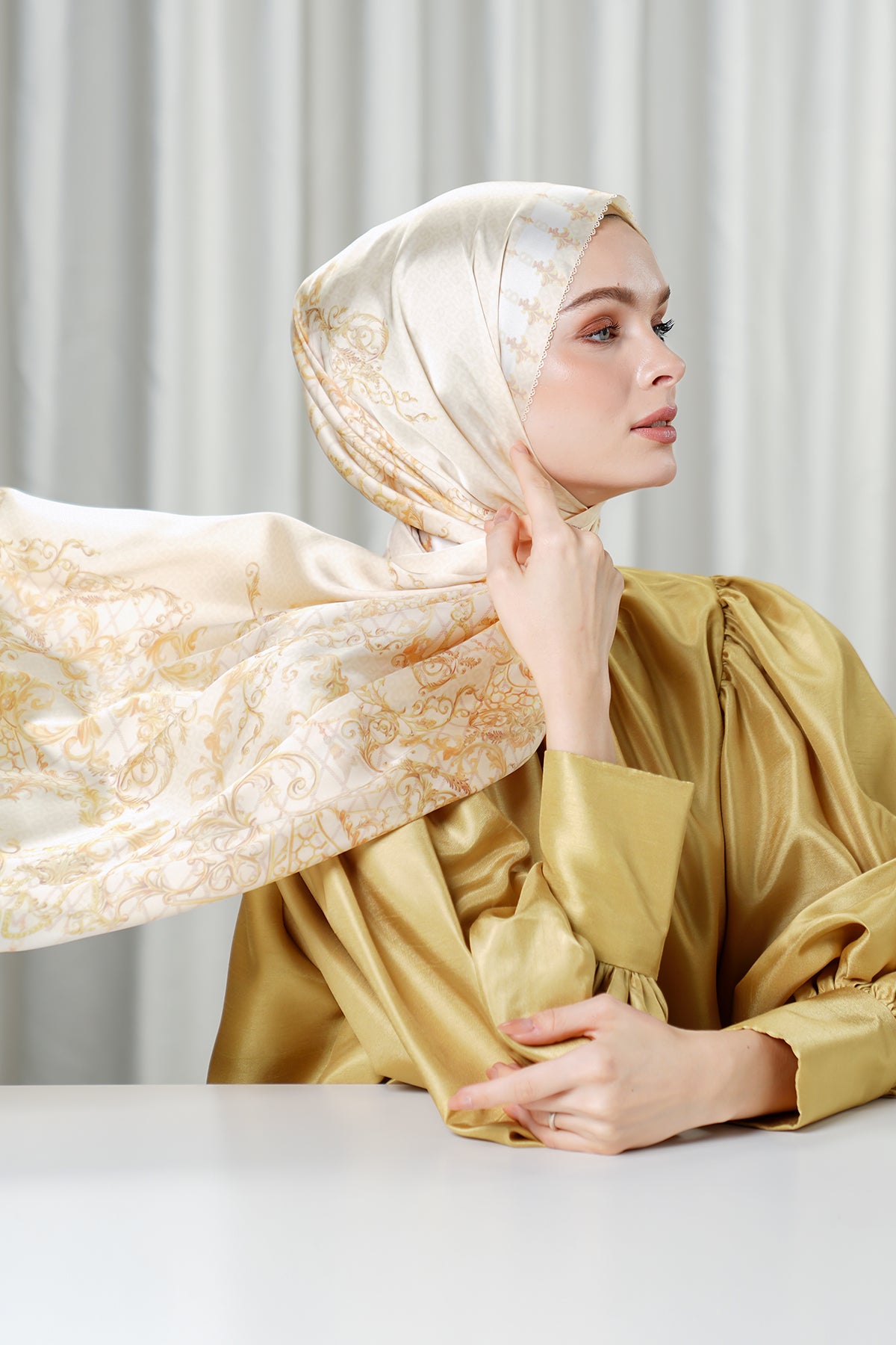 The Crown Satin Shawl - Sun