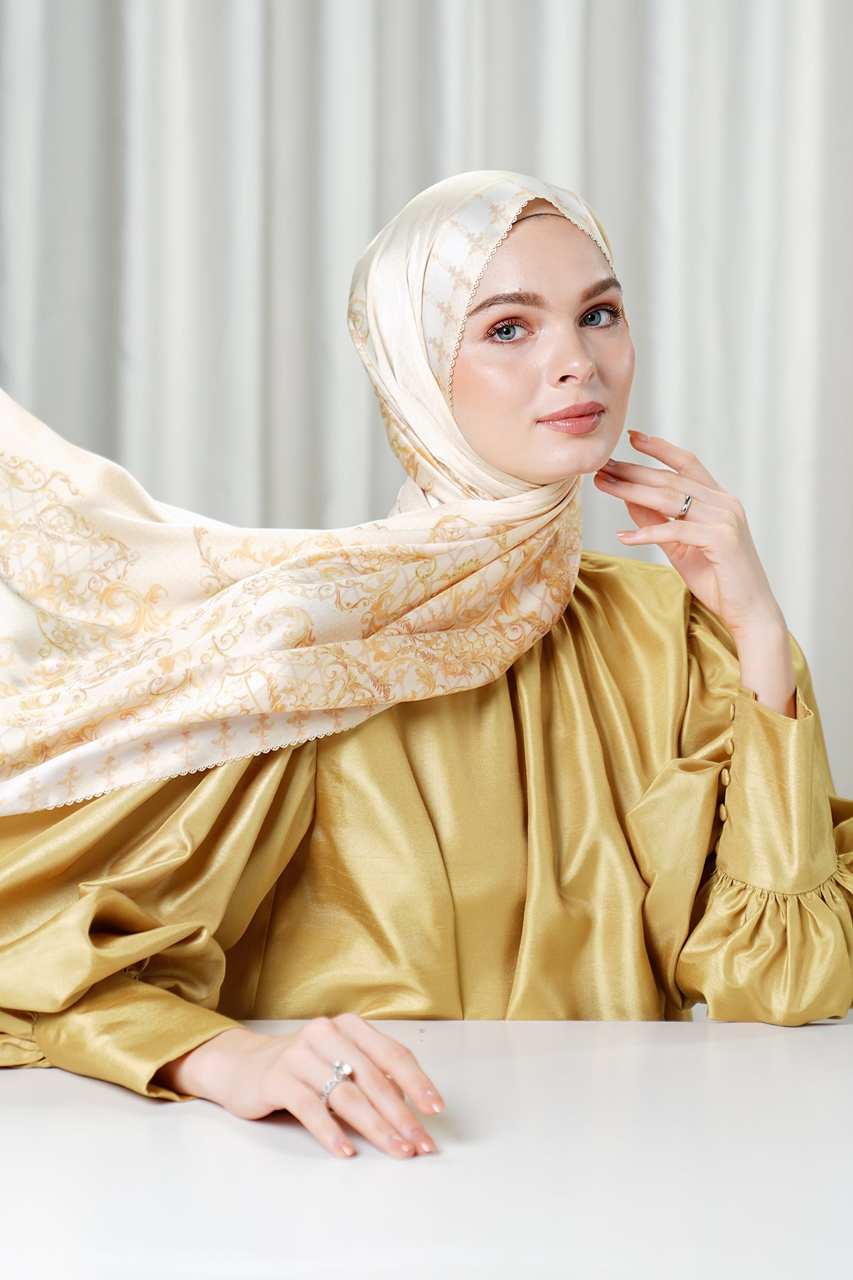 The Crown Satin Shawl - Sun