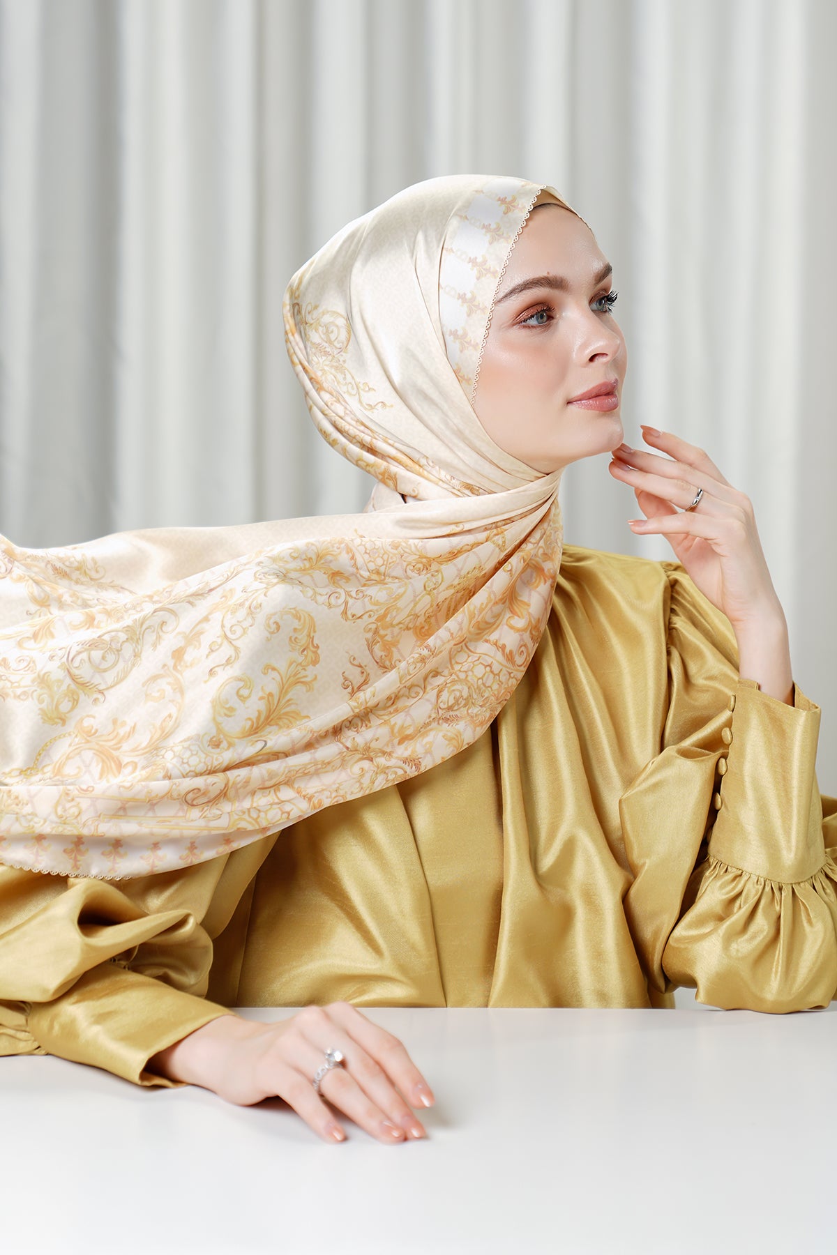 The Crown Satin Shawl - Sun