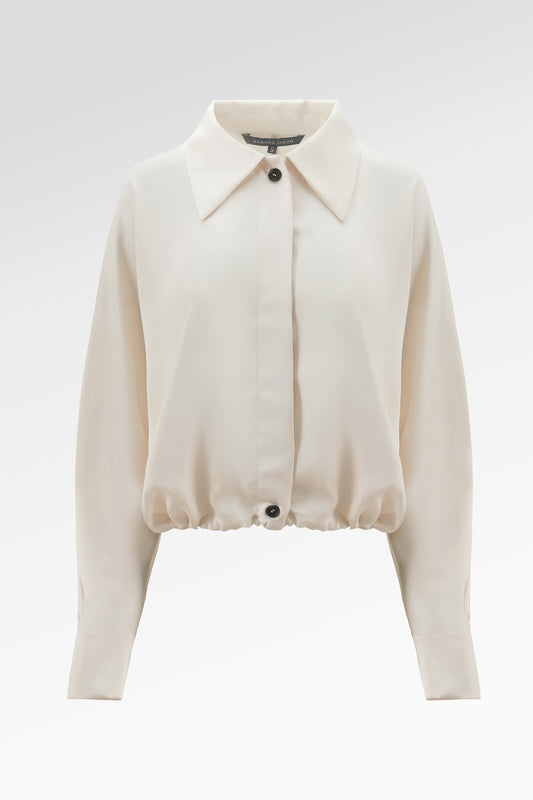 Bella Crop Shirt - Vanilla