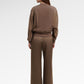 Bianca Crop Blouse - Brown