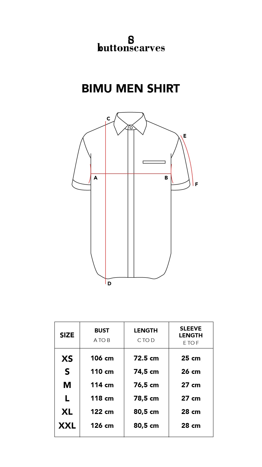 Bimu Men Shirt - Short Sleeve - Navy
