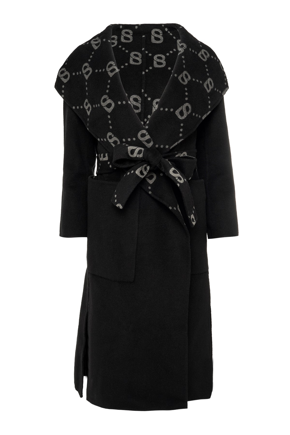 Signature Double Face Long Coat - Black