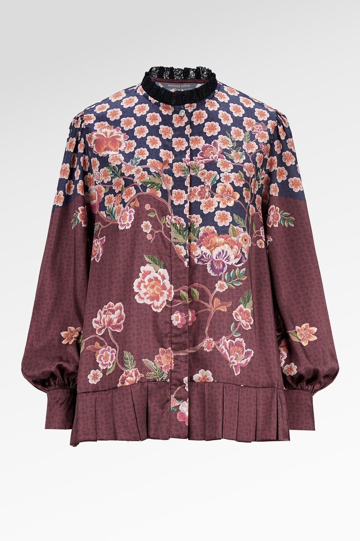 Blooming Eid Pleated Hem Shirt - Carnation