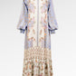 Blooming Eid Ruffle Dress - Blue Bell
