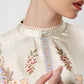 Blooming Eid Ruffle Dress - Blue Bell