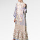 Blooming Eid Ruffle Dress - Blue Bell