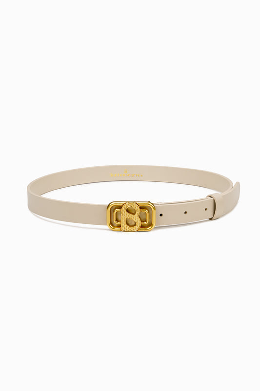 Briana Textured Belt - Small - Beige