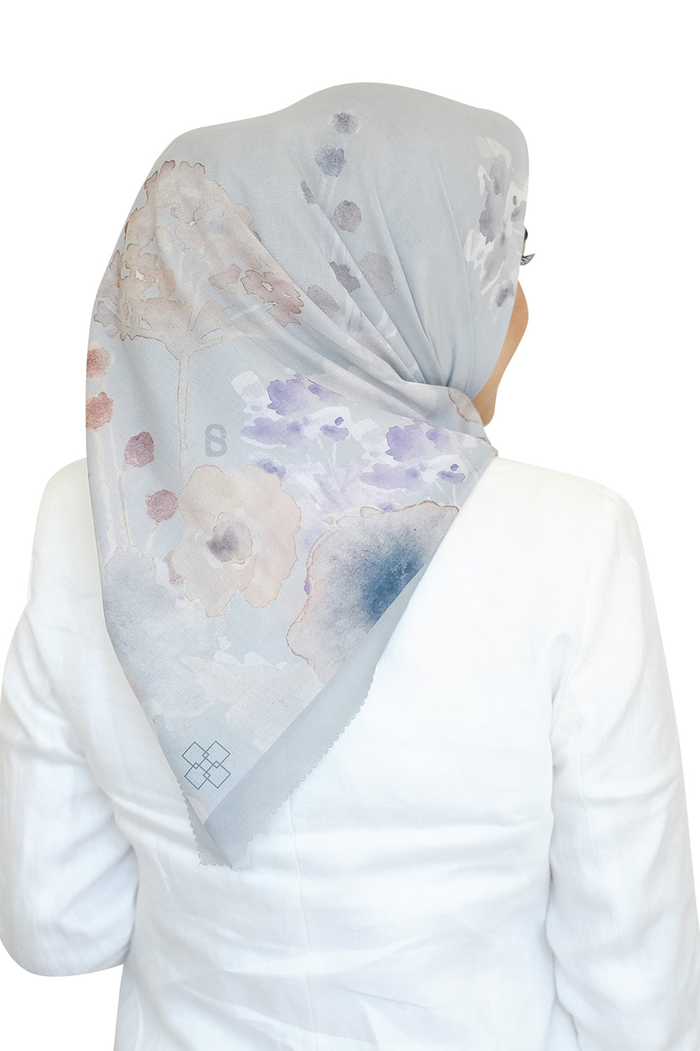 Asoka Square Voal - Silver