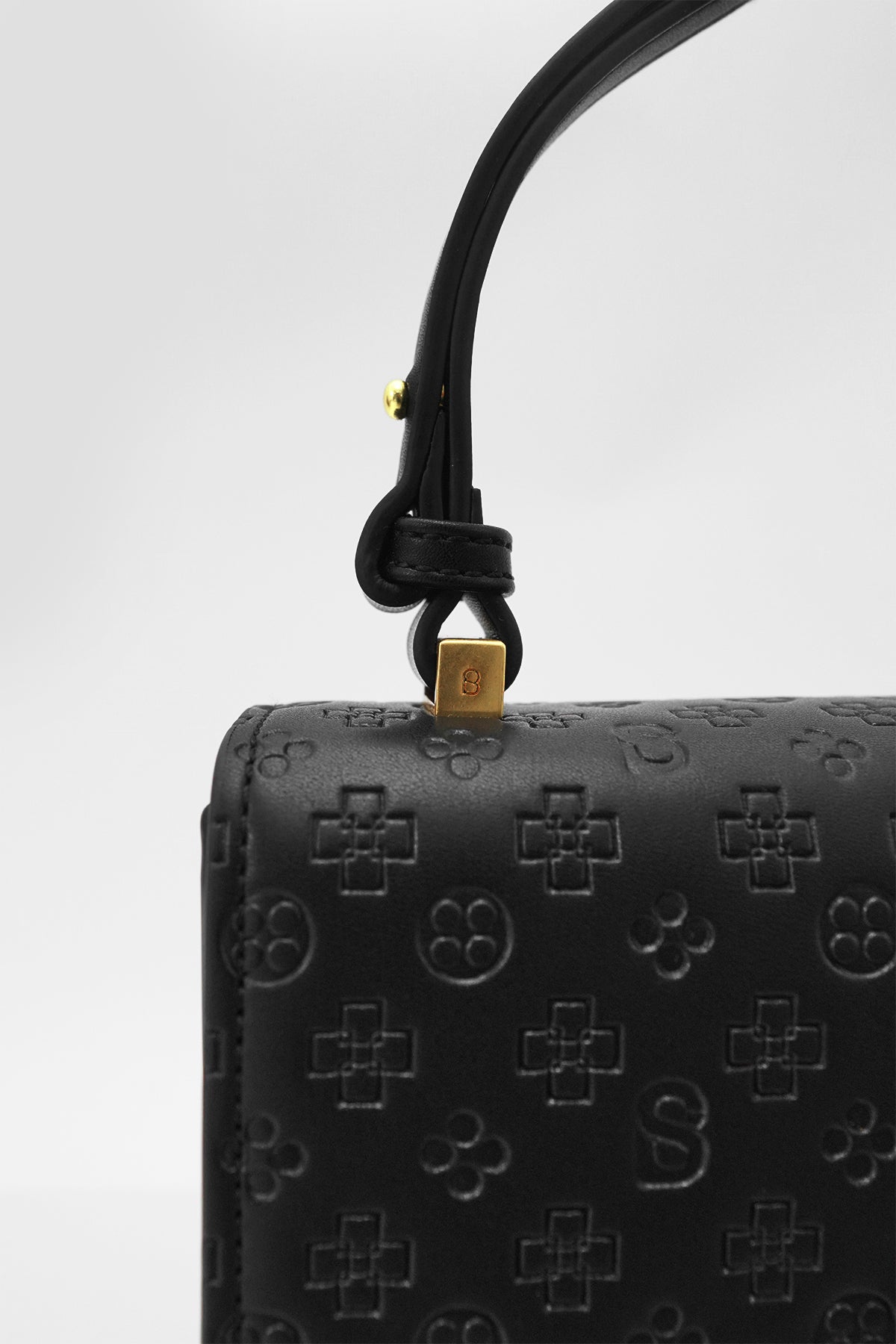 The Audrey Monogram Bag Medium - Black
