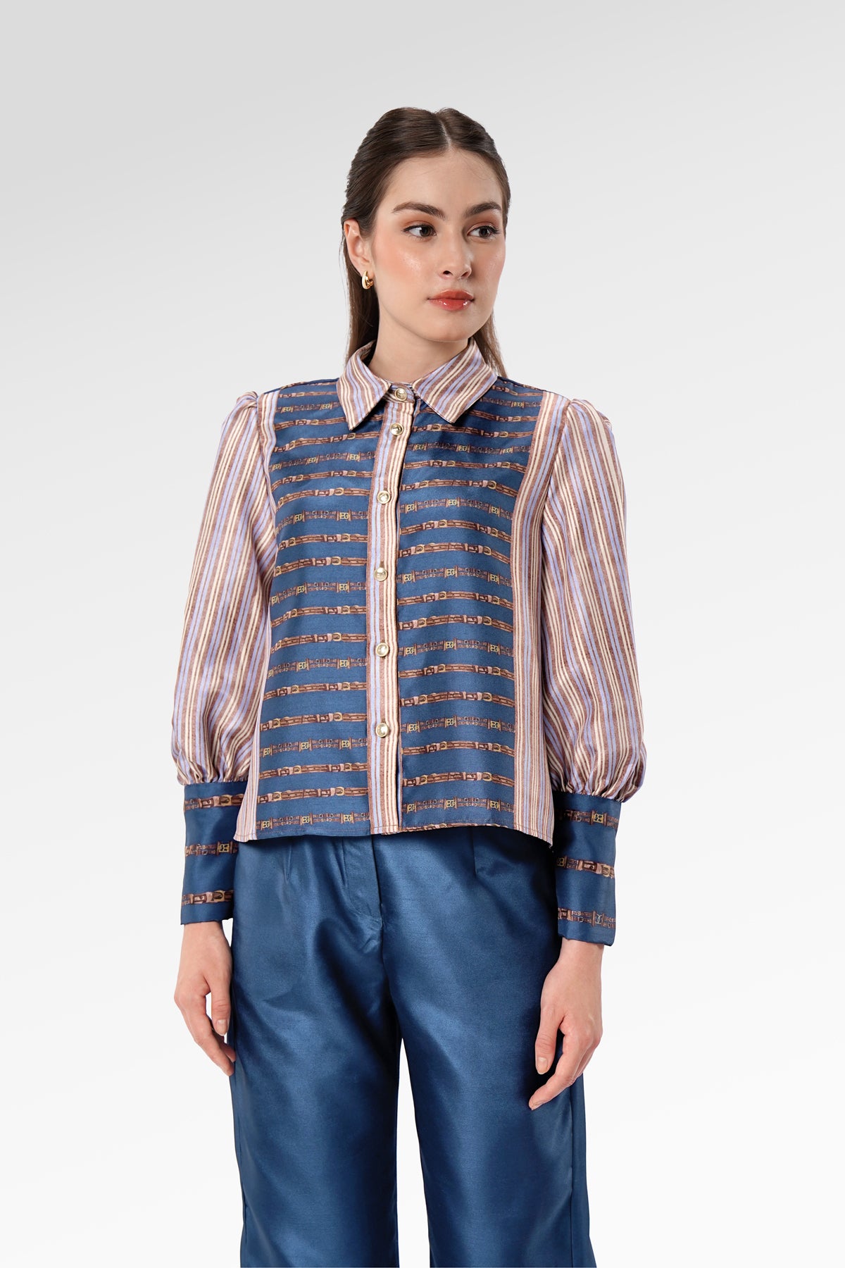 Chainerie Crop Shirt - Azurite