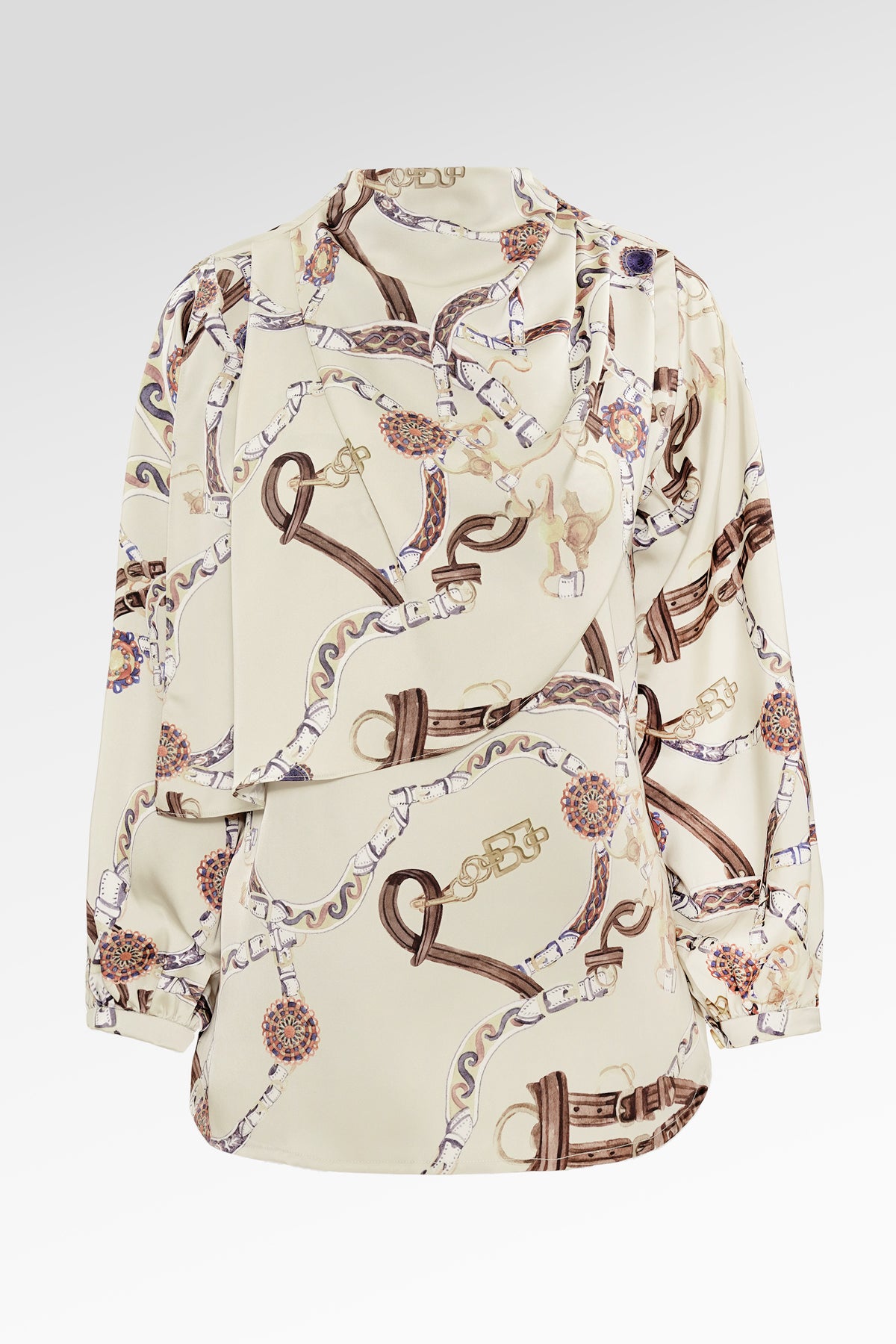 Chainerie Drapery Blouse - Zircon