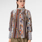 Chainerie Pleated Blouse - Azurite
