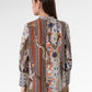 Chainerie Pleated Blouse - Azurite