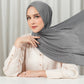 Tapis Satin Jacquard Shawl - Charcoal Gray