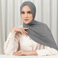 Tapis Satin Jacquard Shawl - Charcoal Gray