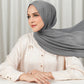 Tapis Satin Jacquard Shawl - Charcoal Gray