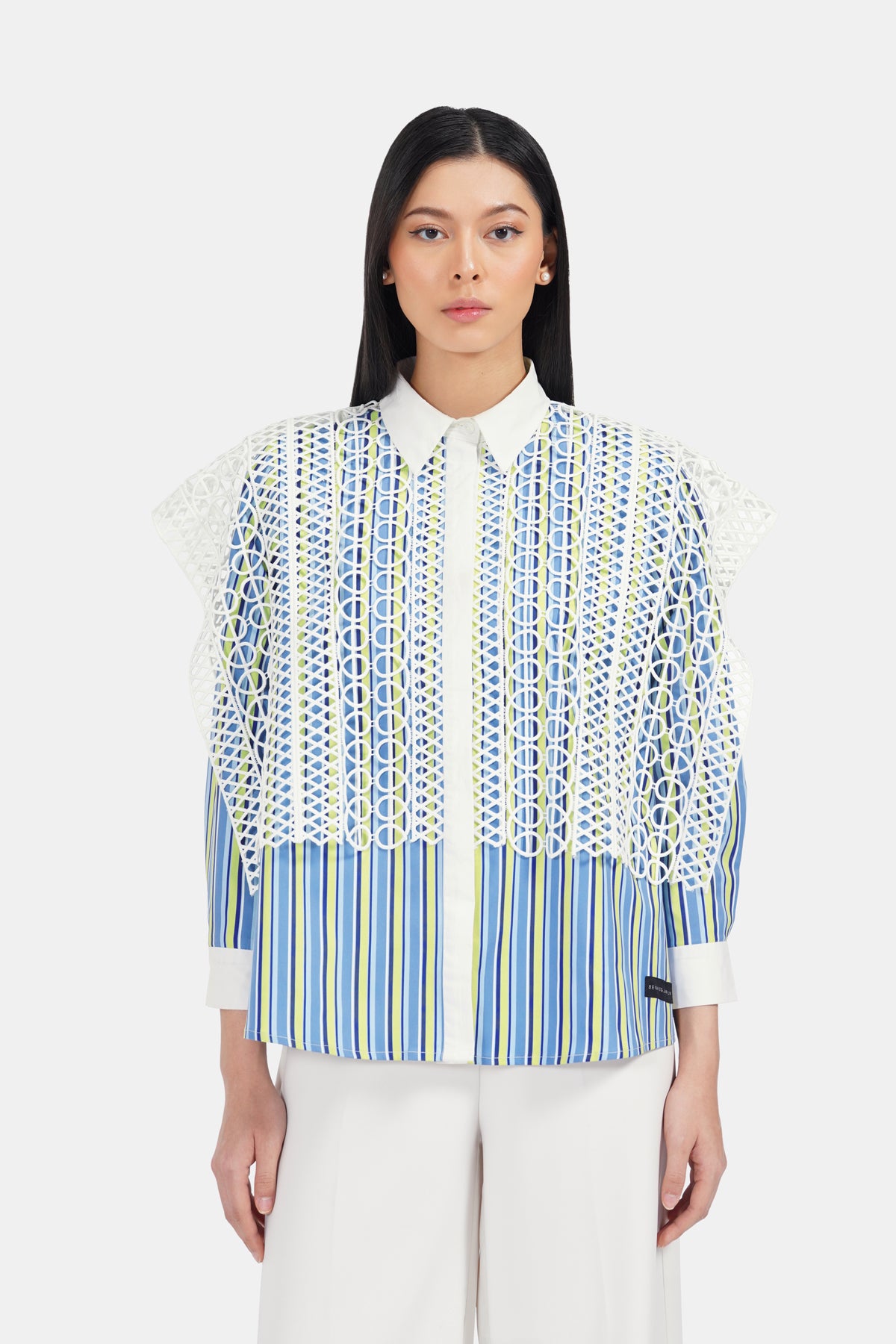 Calantha Lace Shirt - Macaroon